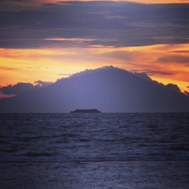 mount krakatau from tidung island